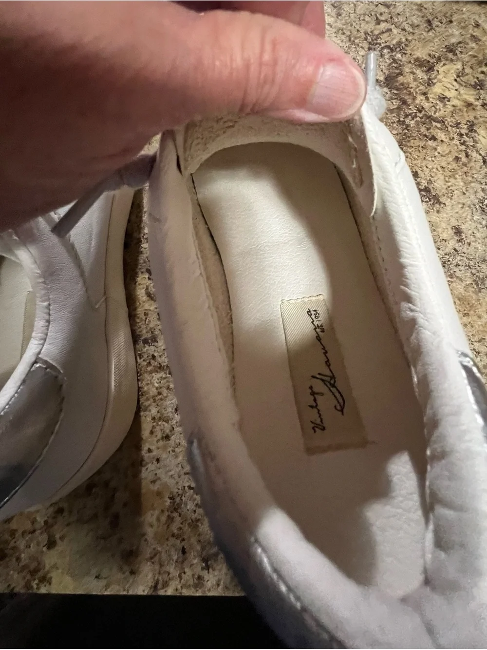 Vintage Havana Lace-Up Sneakers in Light Gray and White